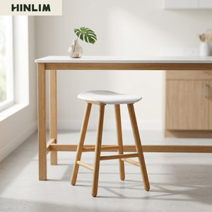 Modern Contemporary Wood Counter Height Chair with Ergonomic Seat Durable Design for Living Room <b>Stool</b> & Ottoman Use in Hotel - Product Image 4