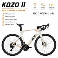 Bicicleta de Carretera KOZO II Endurance, Cuadro de Carbono T800, Shimano 105, 24 Velocidades, Neumáticos Goodyear 700x28C, Frenos Hidráulicos, T47 BB
