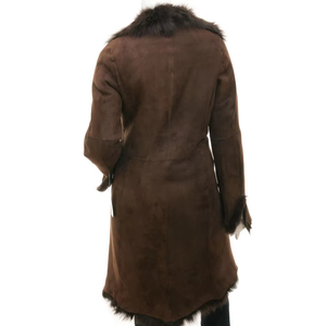 Manteau long en cuir véritable sur mesure pour femmes, de qualité supérieure, au prix de gros, meilleur manteau en cuir pour femmes - Product Image 3
