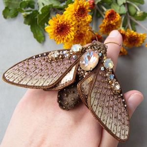 MD HANDICRAFTS Handmade Embroidered Beaded Brooch-Unisex <b>for</b> <b>Wedding</b> & Party Made in Uttar Pradesh - Product Image 5