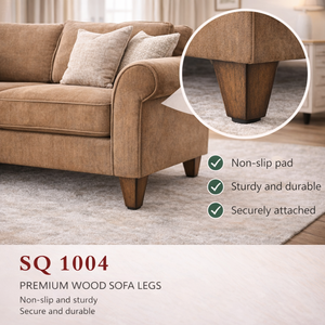 Pieds de meubles en bois massif, design moderne, pour canapé, chaise, table, fabrication OEM au Vietnam - Product Image 2