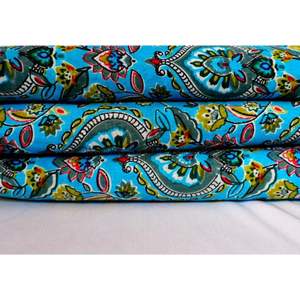 Tissu en coton imprimé à la main indien, écologique, de poids moyen, à motifs floraux multicolores, pour rideaux et décoration intérieure - Product Image 6