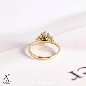 Classic Oval Cut Moissanite Gold Plated Engagement <b>Ring</b> Three Stone Bridal Band Prong <b>Set</b> Wedding Jewelry <b>for</b> <b>Women</b> - Product Image 4