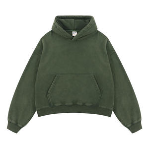 Sudadera con Capucha Extra Grande para Hombre, de Forro Polar, Color Sólido, Informal, Ajuste Holgado, Transpirable, de Algodón Ecológico, con Bolsillo - Product Image 4