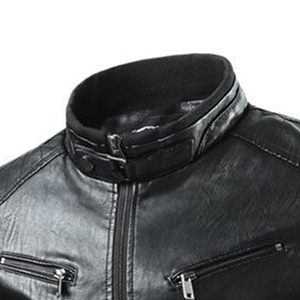 High Quality <b>Mens</b> Regular Fit <b>Leather</b> <b>Jacket</b> Attractive Winter Warm Thin Thickness <b>Leather</b> Fashion <b>Jacket</b> For <b>Mens</b> - Product Image 2