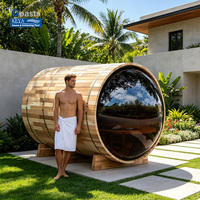 Sauna de Cedro Rojo para Cabaña de Montaña con Ventana de Burbujas, Envío DDP a Buenos Aires, Certificaciones ETL, CE, RoHS, Solución Completa para Hoteles en Argentina