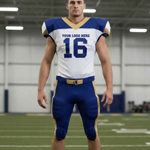 Ensemble de maillots d'uniforme de football américain respirant pour équipes jeunes, vierge pour sublimation, en twill, vente en gros, 2026 - Product Image 1