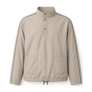 Veste coupe-vent légère pour homme en polyester noir à chevrons, fermeture éclair intégrale, coupe-vent, pour la course à pied, le sport et les activités de plein air - Product Image 3