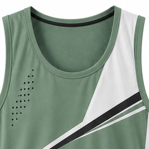 Camiseta sin Mangas Ligera de Alta Calidad para Hombre, Tejida, Transpirable, Informal, de Poliéster/Algodón, de Secado Rápido, para Fitness al Aire Libre - Product Image 4