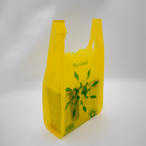 Sacs en T-shirt en HDPE biodégradables écologiques personnalisés, impression sérigraphique, poignée en forme de gilet, recyclables, sacs de supermarché compostables - Product Image 5