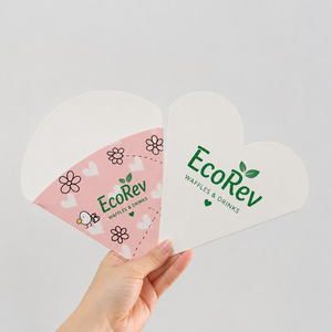 Boîte d'emballage personnalisée avec logo imprimé, biodégradable, écologique, jetable, en kraft, pour frites, churros, crêpes, gaufres à bulles - Product Image 3