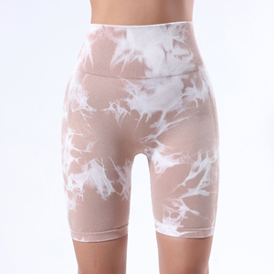 Shorts de Yoga de Cintura Alta para Mujer, Cintura Elástica, Material de Spandex y Poliéster, Cortos, Ropa Deportiva - Product Image 1