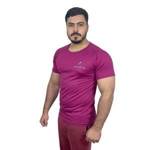 เสื้อรัดกล้ามเนื้อผู้ชาย โพลีเอสเตอร์ สำหรับออกกำลังกาย ฟิตเนส แขนสั้น ป้องกันแสงแดด - Product Image 3