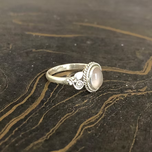 Rose <b>Quartz</b> <b>Ring</b> 925 Sterling Silver Designer Elegant Luxury Design Everyday Wear 3.2g - Product Image 2