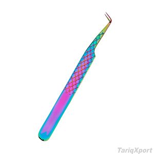 Pinzas de Precisión para Extensión de Pestañas de Acero Inoxidable de Alta Calidad con Punta Lisa y Diseño de Logotipo Personalizado de Fábrica - Product Image 5