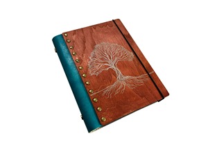 Diario de viaje Celtic Tree Wooden Journal: Tapa de cuero, diario de viaje - Product Image 1