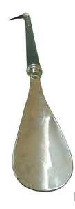Cuchara para Zapatos de Metal de Alta Calidad con Mango Largo, Agarre Envuelto en Cuero y Correa para la Muñeca - Product Image 2
