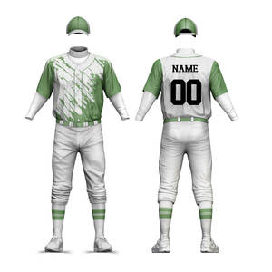 Uniforme de baseball personnalisable de haute qualité pour adultes, avec nom d'équipe, manches courtes, vêtements de sport confortables, respirants, grandes tailles, protection UV - Product Image 1