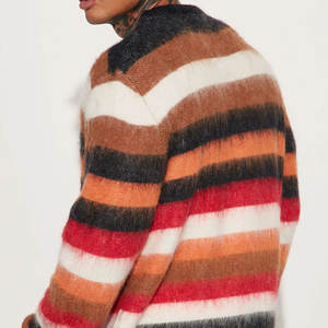 Pulls pour hommes en jersey de mohair de qualité supérieure, col rond, manches longues, 220g, anti-boulochage, dernier style, couleur personnalisée, marque privée - Product Image 4