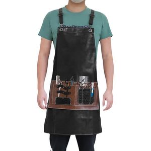 High Quality Vintage Cowhide <b>Leather</b> <b>Aprons</b> for Men / Custom Made Men Light Weight <b>Leather</b> <b>Aprons</b> for Sale - Product Image 5