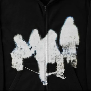 Sudadera con capucha para hombre de peso pesado, estilo streetwear, de forro polar, holgada, vintage, con borde deshilachado, estética, de corte cuadrado - Product Image 5