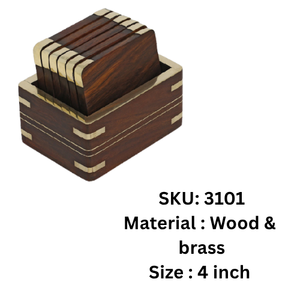 Juego de Posavasos Modernos de Madera Hechos a Mano con Grosor Personalizado y Soporte, Manteles Redondos para Mesa para el Hogar, Cafetería, Fiestas - Product Image 1