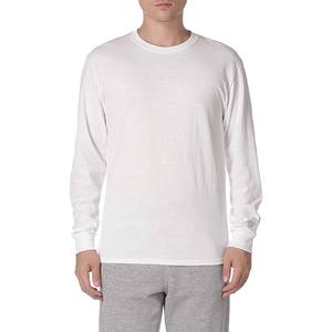 Custom Logo Men <b>Long</b> <b>Sleeve</b> Tee Blank Crew Neck <b>T</b>-<b>Shirt</b> Private Label Clothing Supplier - Product Image 1