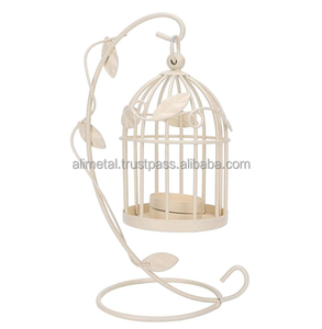 Jaula de pájaros hueca, candelabro colgante de hierro, candelabro de Metal, farol, decoración del hogar para iluminación, producto de diseño elegante para el hogar - Product Image 1
