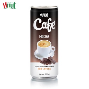 กาแฟมอคค่าพร้อมดื่ม กระป๋องอะลูมิเนียม 250 มล. สารให้ความหวานธรรมชาติ VINUT สำหรับผู้ค้าส่ง ผู้นำเข้า โฮเรก้า - Product Image 1