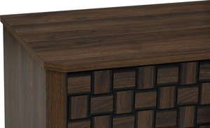 Mueble de TV de Lujo Delgado de 1.6M en Madera de Nogal con Base de Metal Negro para Apartamentos Modernos, Mueble Compacto para Sala de Estar - Product Image 5