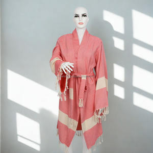 Peignoir de hammam fait main à la demande avec motif en chevron, serviette de bain turque de haute qualité à rayures, enveloppe de plage - Product Image 2