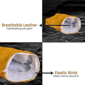 Gants anti-coupure et anti-chaleur en cuir de chèvre sur mesure pour femmes, pour soudage MIG TIG et protection au travail - Product Image 5