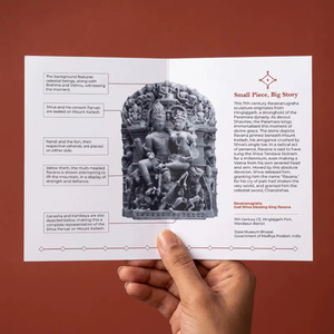 Escultura de Ravananugraha |   Réplica de Museo del Arte del Templo de Ravana con Bendición de Shiva del Siglo XI, Acabada a Mano - Product Image 6