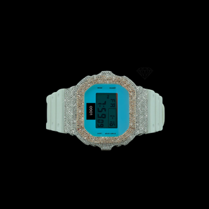 Reloj de Pulsera de Alta Calidad con Bisel de Plata y Diamantes Moissanite VVS Premium, Estilo G-Shock, para Fiestas, Bodas y Aniversarios, Estilo Hip Hop - Product Image 4