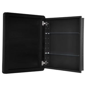 Armadietto per Medicinali 24 X 30 Pollici con Cornice in Alluminio, Specchio da Bagno a 2 Livelli Regolabili e Pratici Ripiani - Product Image 1