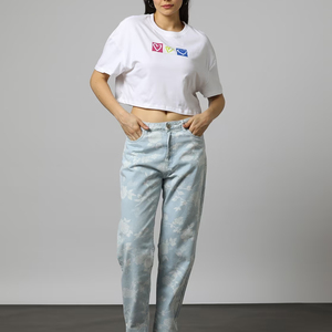 Camisetas Cortas para Mujer Más Vendidas, Cuello Redondo, Ecológicas, 100% Algodón, Servicios OEM/ODM, Alta Calidad - Product Image 5
