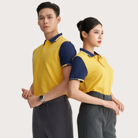 Polo à manches symétriques pour hommes, tissu jaune en coton de qualité supérieure, prix d'usine avec logo personnalisé
