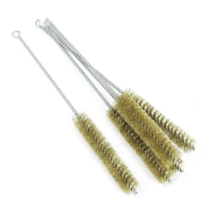 Brosse en fil de laiton de 13 pouces de qualité supérieure pour l'entretien des tubes métalliques, en cuivre ou en laiton, disponible à un prix abordable - Product Image 1