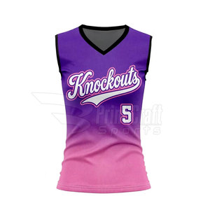 Chemises de softball sans manches 100% polyester sur mesure, design très vendu, chemises de softball sans manches - Product Image 5
