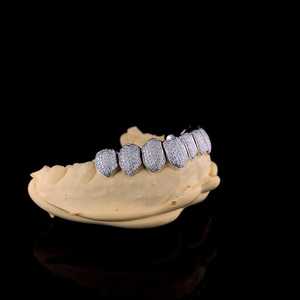 Grillz Dentales de Plata 925 con Incrustaciones de Moissanita de Corte Brillante Redondo, Estilo Hip Hop, Unisex, para Uso Diario - Product Image 2