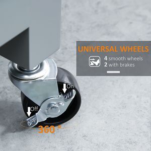 Carrello da Cucina Moderno in MDF con Piano in Legno, Design Portatile ed Ecologico - Product Image 6