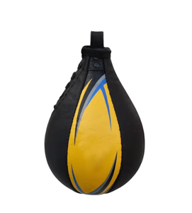 Sac de frappe lourd en PU, durable, équipement d'entraînement universel, design rond noir avec crochets rouges, sacs de vitesse pour la maison - Product Image 5