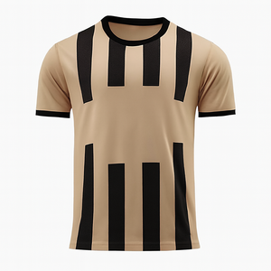 Maillot de football pour homme à col en V, color-block, manches courtes, en polyester respirant, coupe classique, toutes saisons - Product Image 4