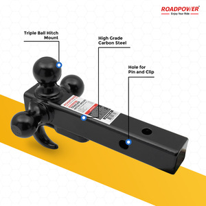 ROADPOWER (RP-HTGM3+1) Enganche de bola triple con gancho de remolque para GMC, receptor de 2″, 7,500 lbs GTW, vástago de acero soldado de alta resistencia - Product Image 2