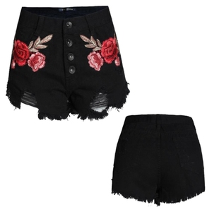 Women High Waist Denim Shorts Vintage Sexy Breathable Ripped Distressed Summer Hot Pants <b>Stretch</b> Casual Streetwear Trendy - Product Image 1
