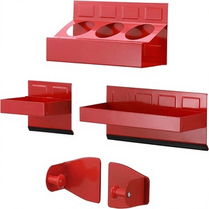 Metal Magnetic Toolbox Organizer Set, Steel Tool Tray Storage <b>Bins</b> for Garage, Workshop & Tool Chest <b>Red</b> OEM Vietnam GAPGAR017 - Product Image 1