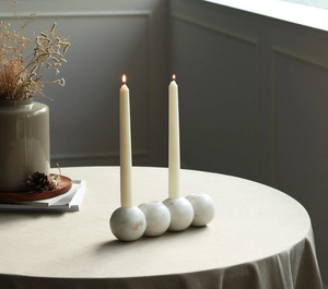 Porte-bougie en marbre / Support rond pour table Décoration d'intérieur Porte-bougies en pierre résistant à la chaleur - Product Image 1