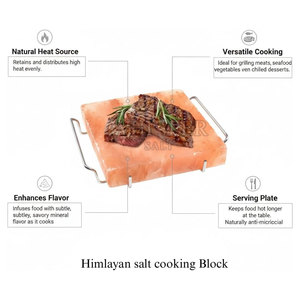 Bloc de sel de l'Himalaya sculpté Whisper Salt pour barbecue, prêt à l'emploi en cuisine, finition premium, qualité supérieure A+ - Product Image 6