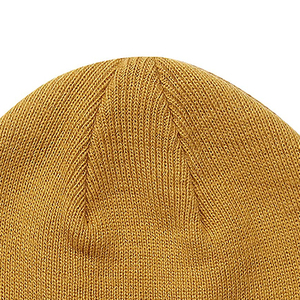 Unisex Mustard Yellow Beanie Hat Solid Color Knit <b>Winter</b> <b>Cap</b> Casual Style 56-58CM Head Circumference Acrylic Material - Product Image 3