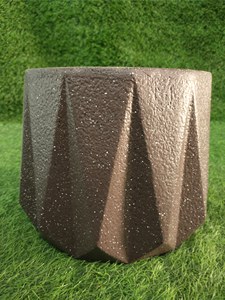 Small Fiberglass geo design FRP Planter with Rough Texture Indoor & Outdoor Flower Pots & Planters for Home & Garden Use - Product Image 2